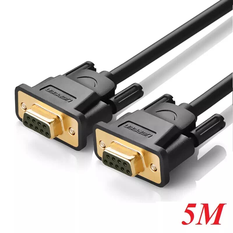 Ugreen 20152 5m màu đen cáp tín hiệu nối dài com rs232 2 đầu âm cao cấp db101