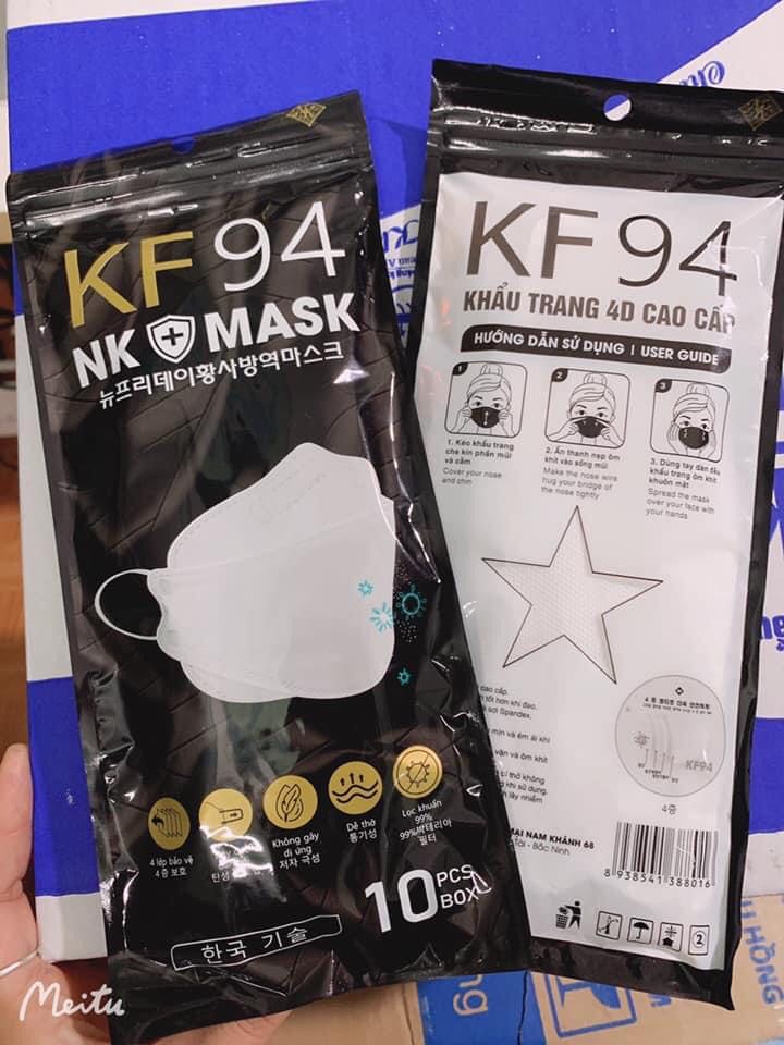 Combo 60c khẩu trang kf94 kháng khuẩn tiêu chuẩn