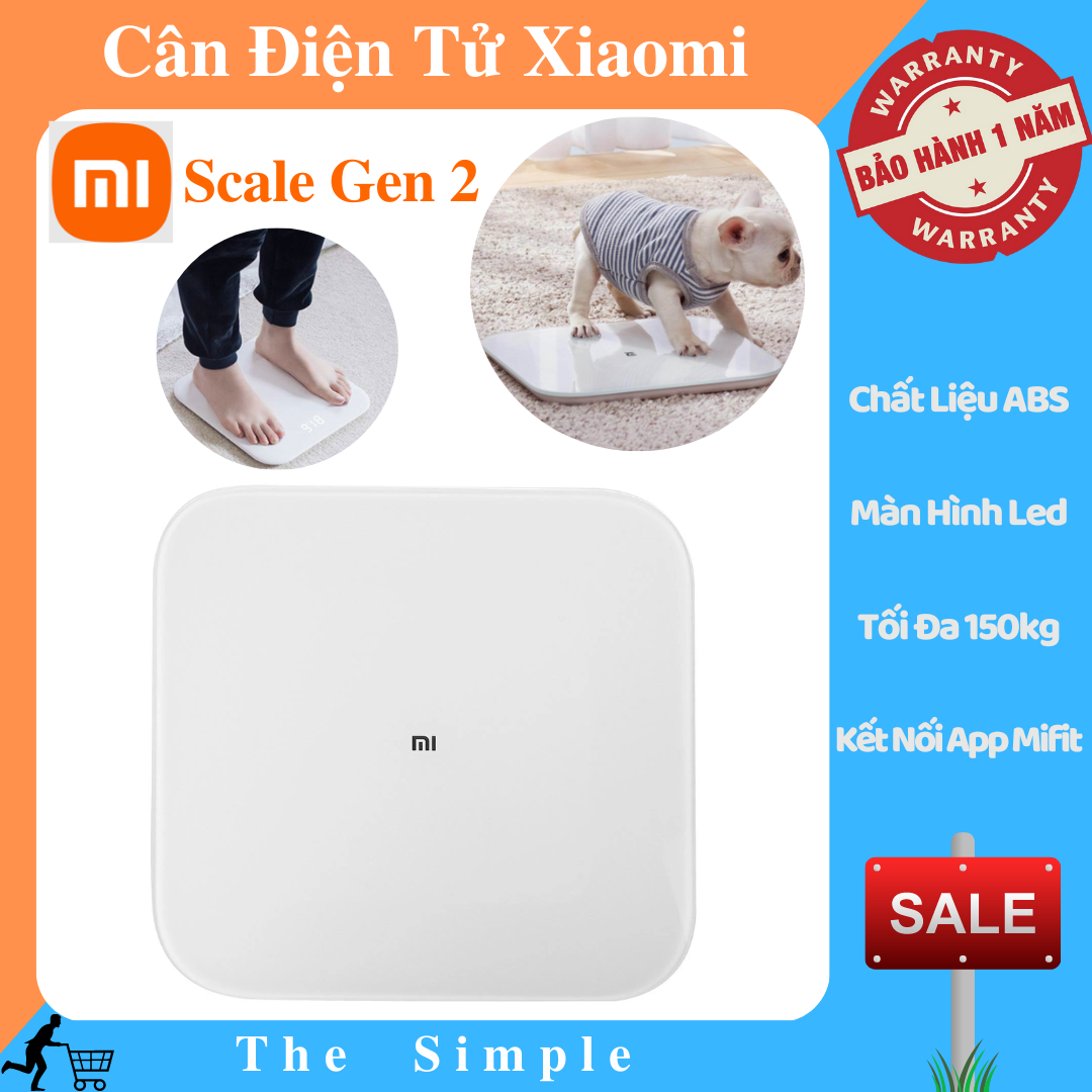 Cân Điện Tử Thông Minh Xiaomi Smart Scale Gen 2 - Theo Dõi Cân Nặng Của Bạn Chuẩn Xác 100% - Kết Nối