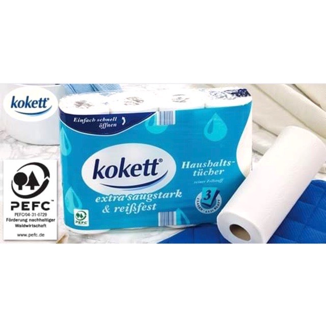 Giấy bếp, lau thực phẩm, giấy ăn đa năng Kokett - 1 bịch [Nhập Khẩu Đức]