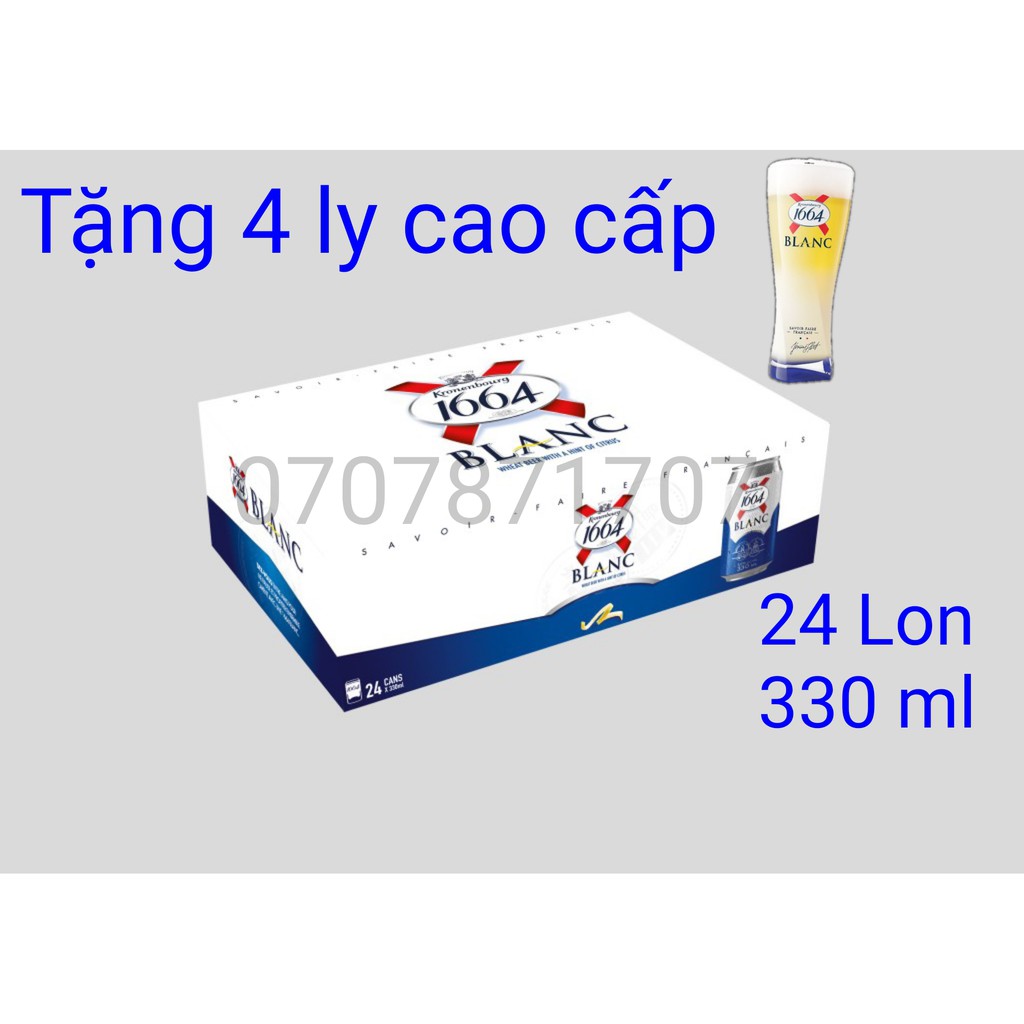 Bia 1664 blanc - thùng 24 lon 330ml