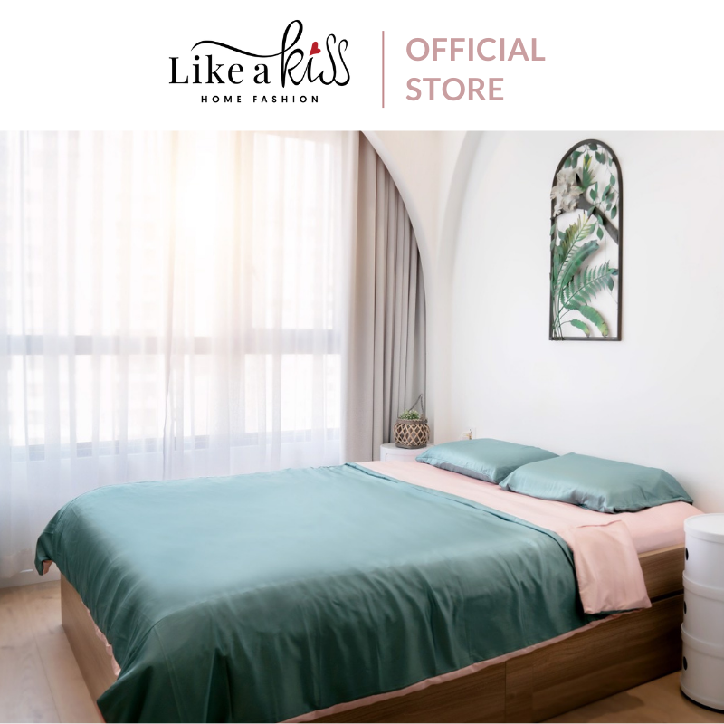 Ga giường lụa like a kiss | 1m6 1m8 | nệm 10-20cm | 20 màu | vải lụa mịn mát và thân thiện cho da nhạy cảm