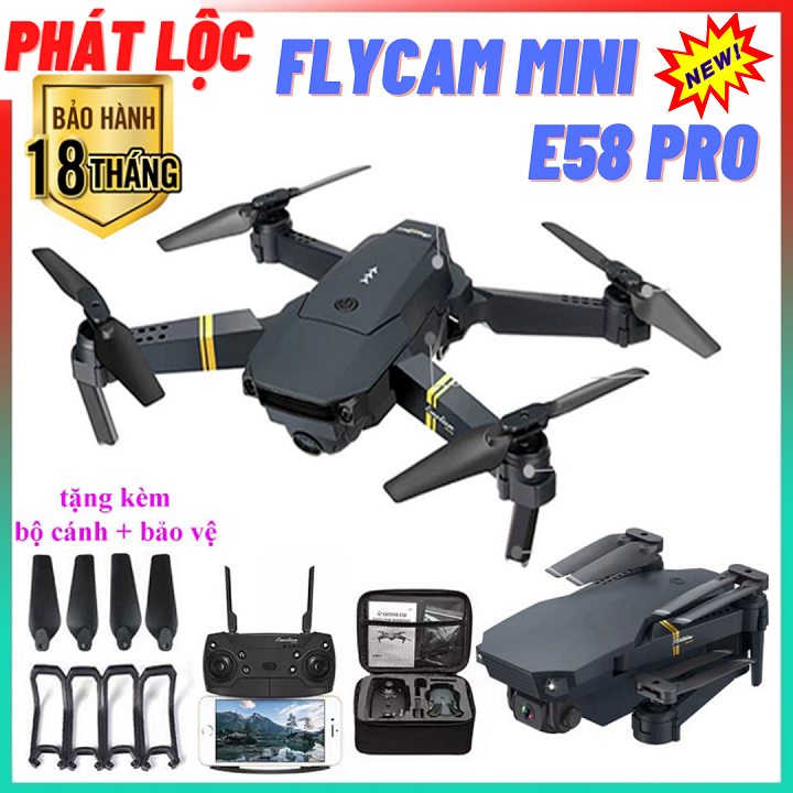 Laycam điều khiển từ xa có camera - Flycam E58 pro - Drone camera 4k - Pờ lay cam - Faycam giá rẻ - 