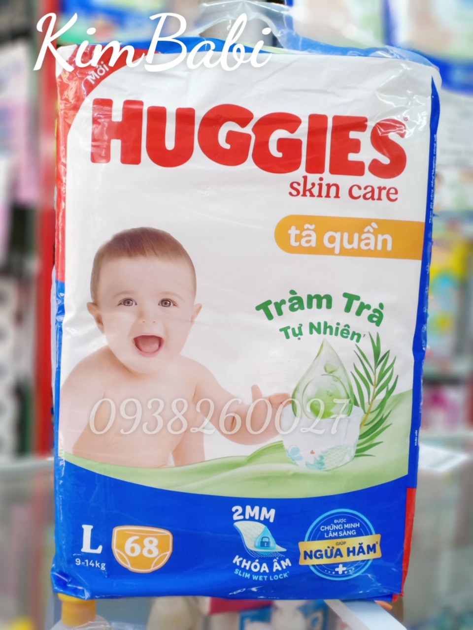Tã quần huggies skin care m76/l68/xl60/xxl54/xxxl22 miếng