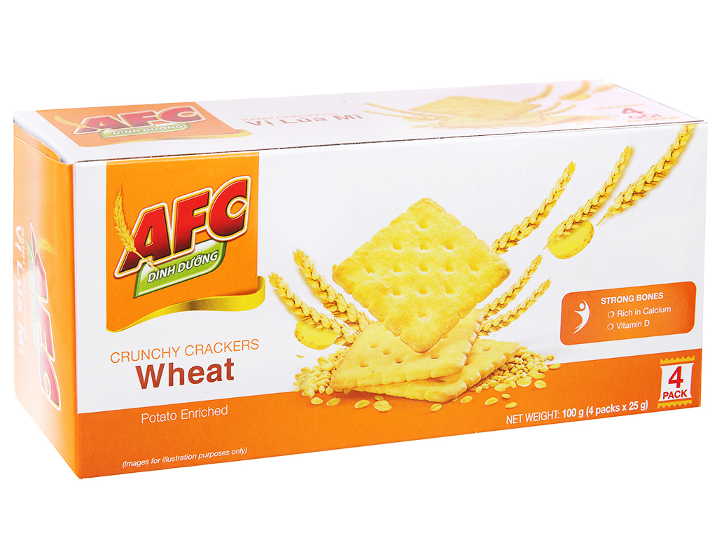 Bánh cracker lúa mì AFC hộp 100g
