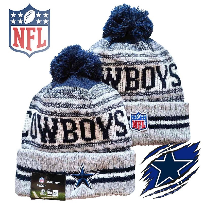 Top-quality Ready Stock Variety Team Dallas Denim Knitted Hat Unisex Embroidered Winter Warm Wool Cotton Rap