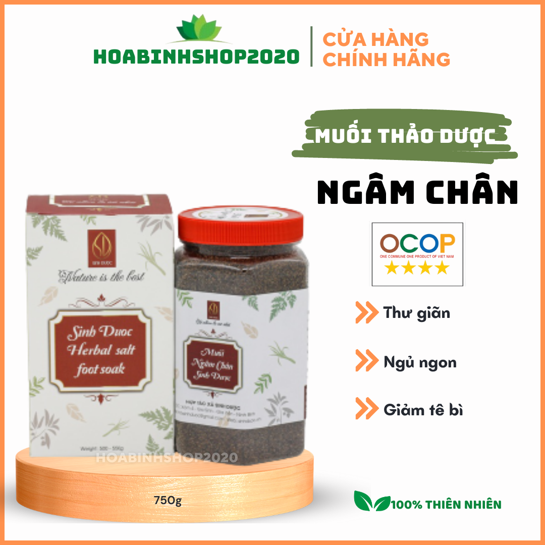 Muối ngâm chân thảo dược htx sinh dược giàu epson 550gr