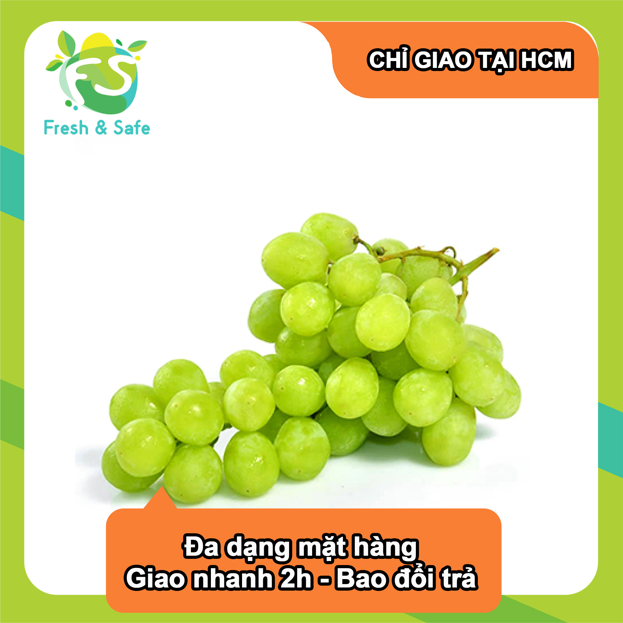 Nho xanh không hạt nhập khẩu - 500g