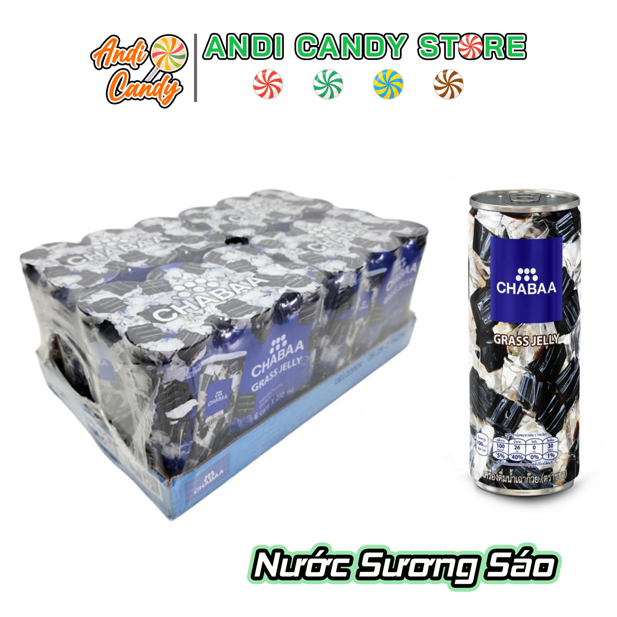 Nước giải khát sương sáo chabaa thái lan 24 lon
