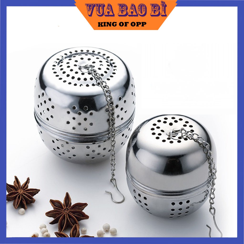 Lọc trà Inox - bóng lọc trà nhiều kích thước có dây treo - KING OFF OPP