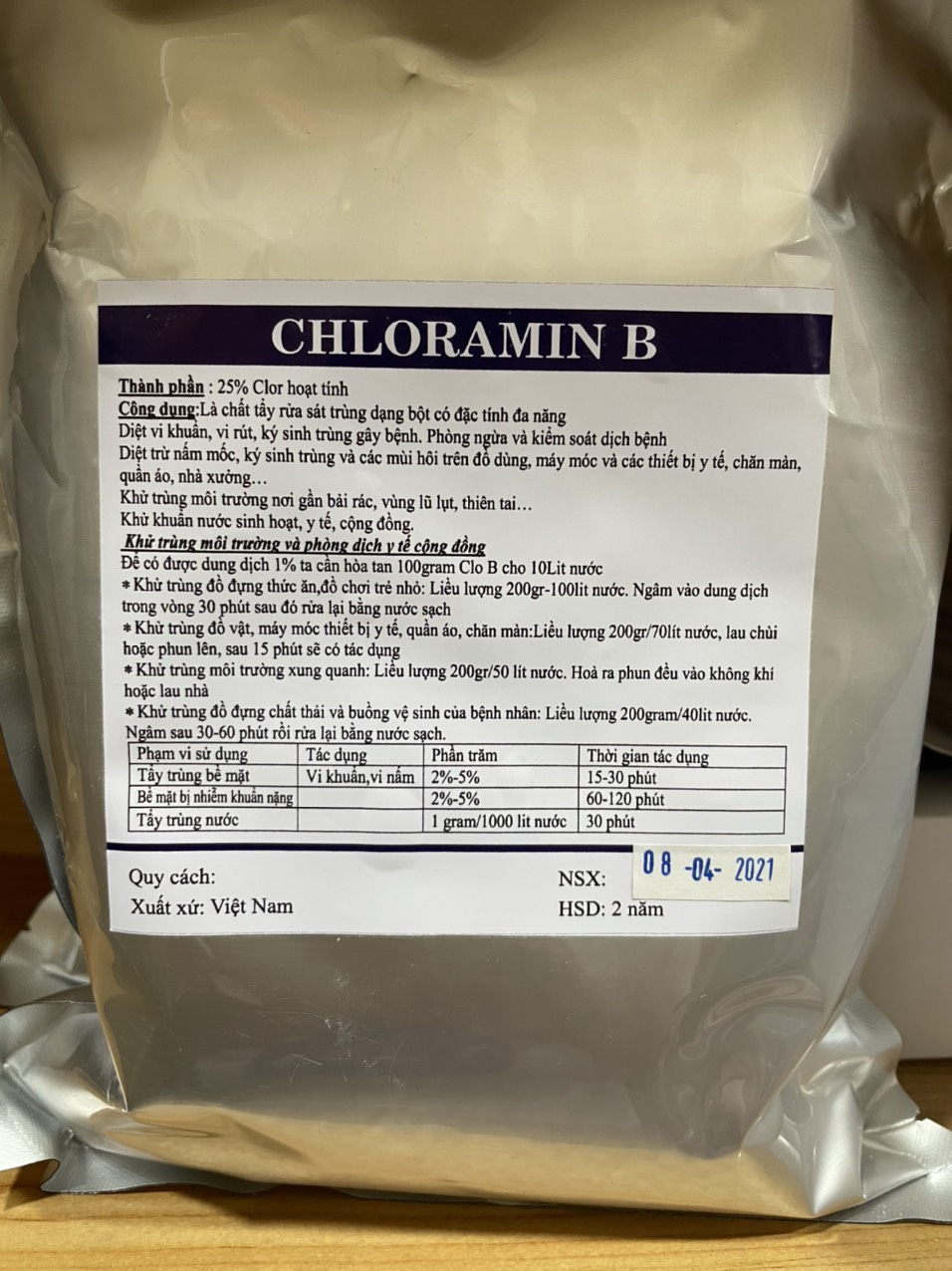 Cloramin B-sát trùng,khử khuẩn