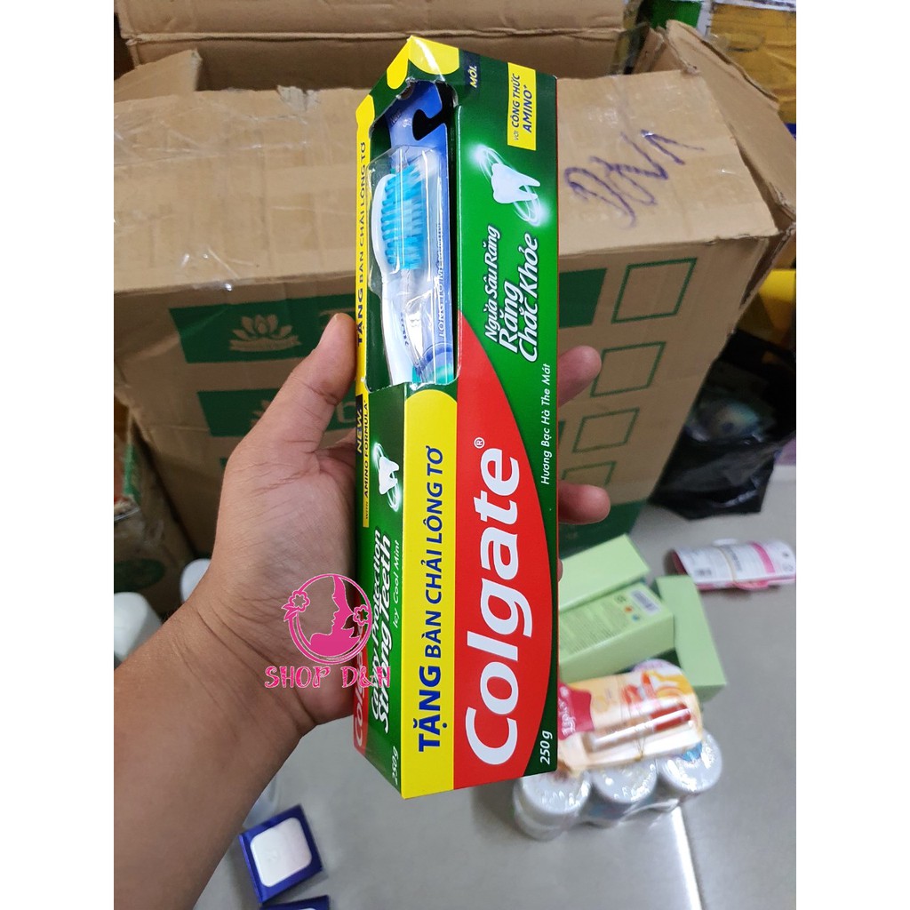 Kem đánh răng colgate + tặng bàn chải lông tơ