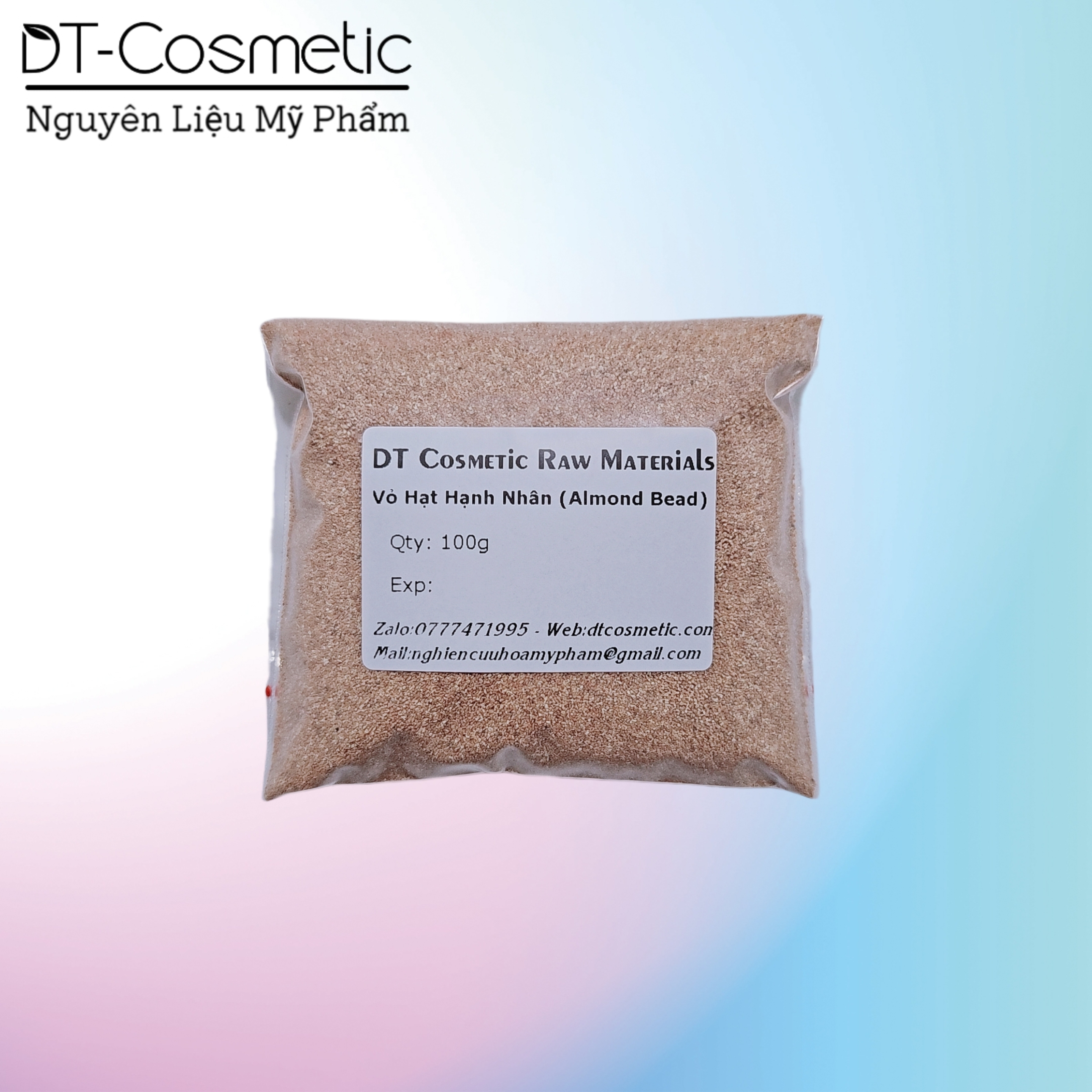 100g/1kg vỏ hạt hạnh nhân tẩy da chết - nguyên liệu mỹ phẩm