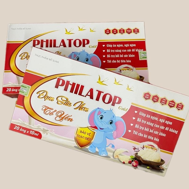 COMBO 10 hộp Philatop Đạm sữa non Tổ Yến ( Mẫu con voi ống nhựa )