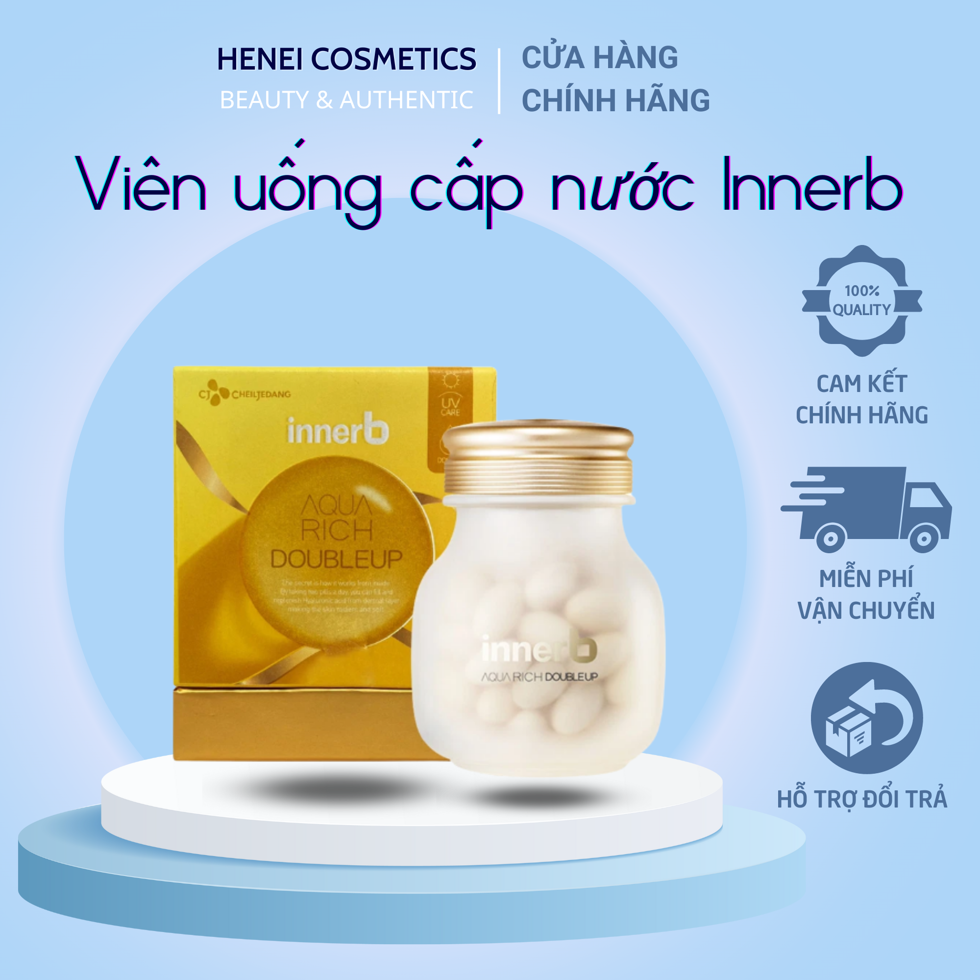 Viên uống cấp nước innerb aqua rich 70 viên tpcn143