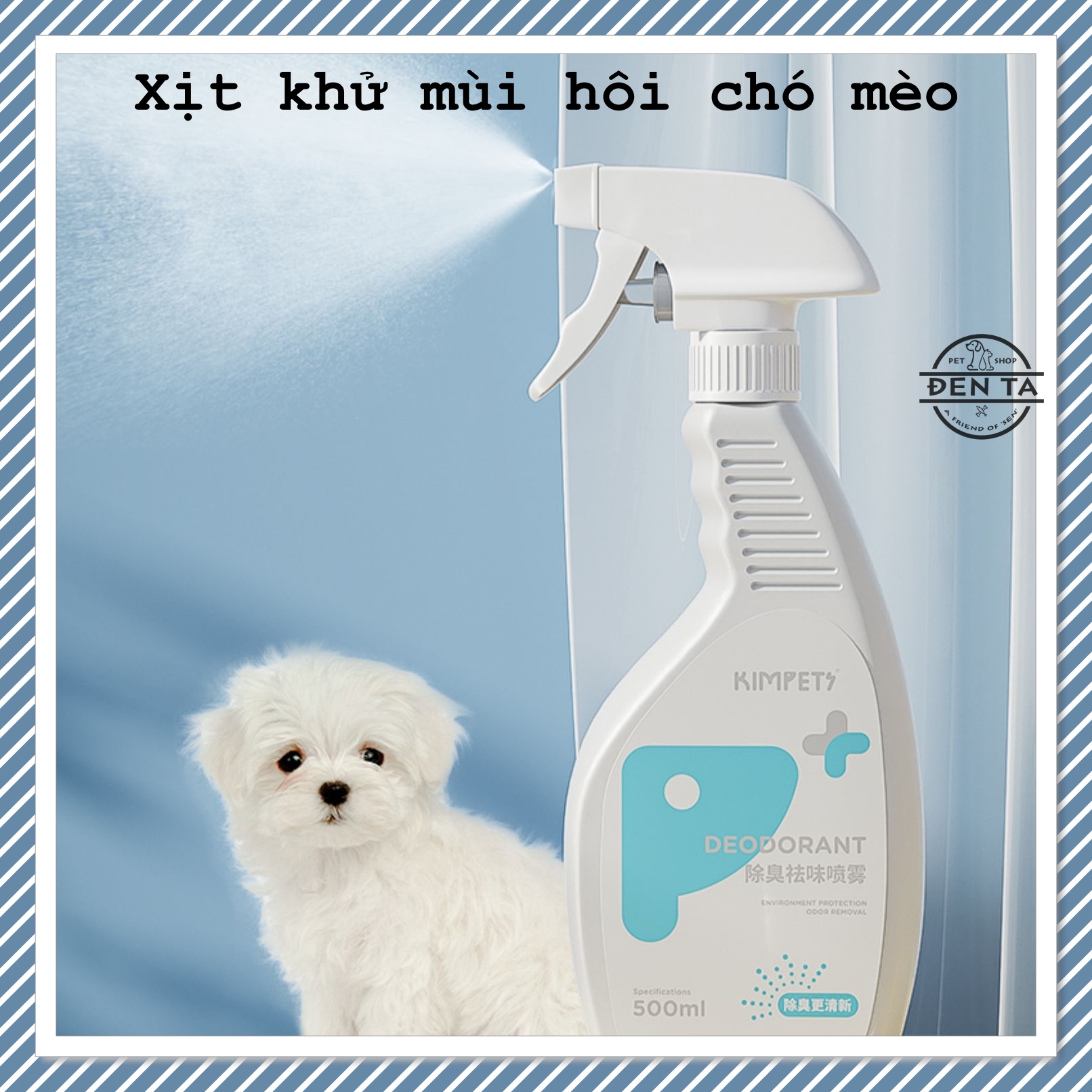 Xịt khử mùi hôi chó mèo thú cưng Kimpets – Đen Ta pet shop