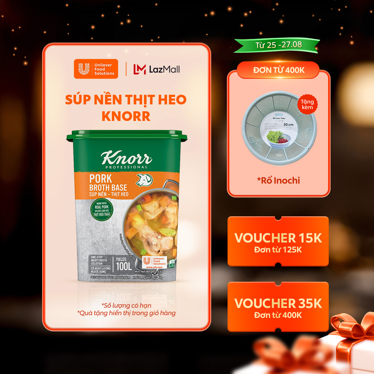 Súp Nền Thịt Heo Knorr Professional 1.5kg - Chuyên Dùng Cho Nấu Ăn