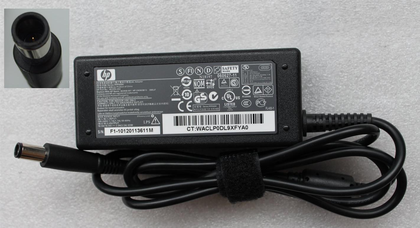 Sạc Laptop HP 18.5v-3.5a đầu kim (Đen)