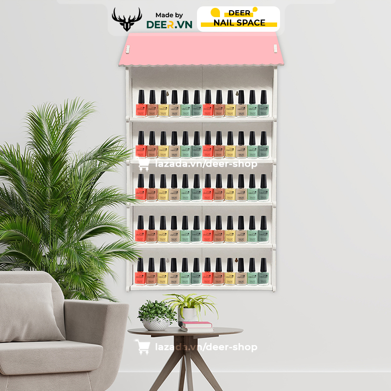 Deer-shelf for water nail polish pedicure hanging wall