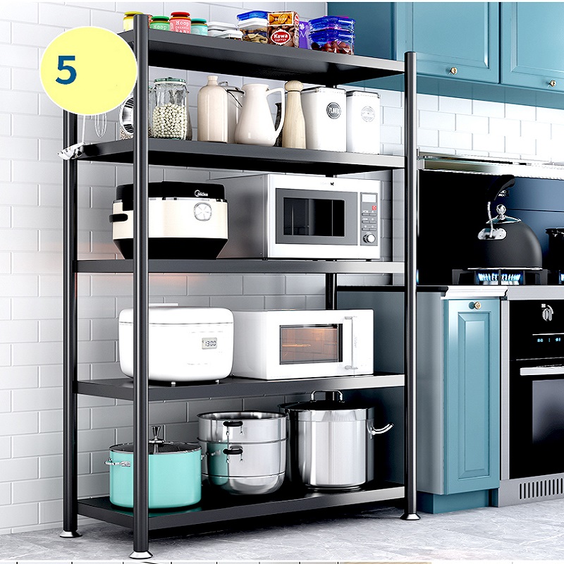 Kệ để đồ nhà bếp inox 304 tkhung thép sơn đen tĩnh điện không rỉ - Kệ để lò vi sóng - Kệ bếp đa năng