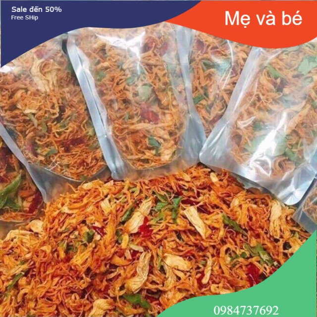 200gr khô gà xé cay lá chanh siêu dai ngon đậm vị
