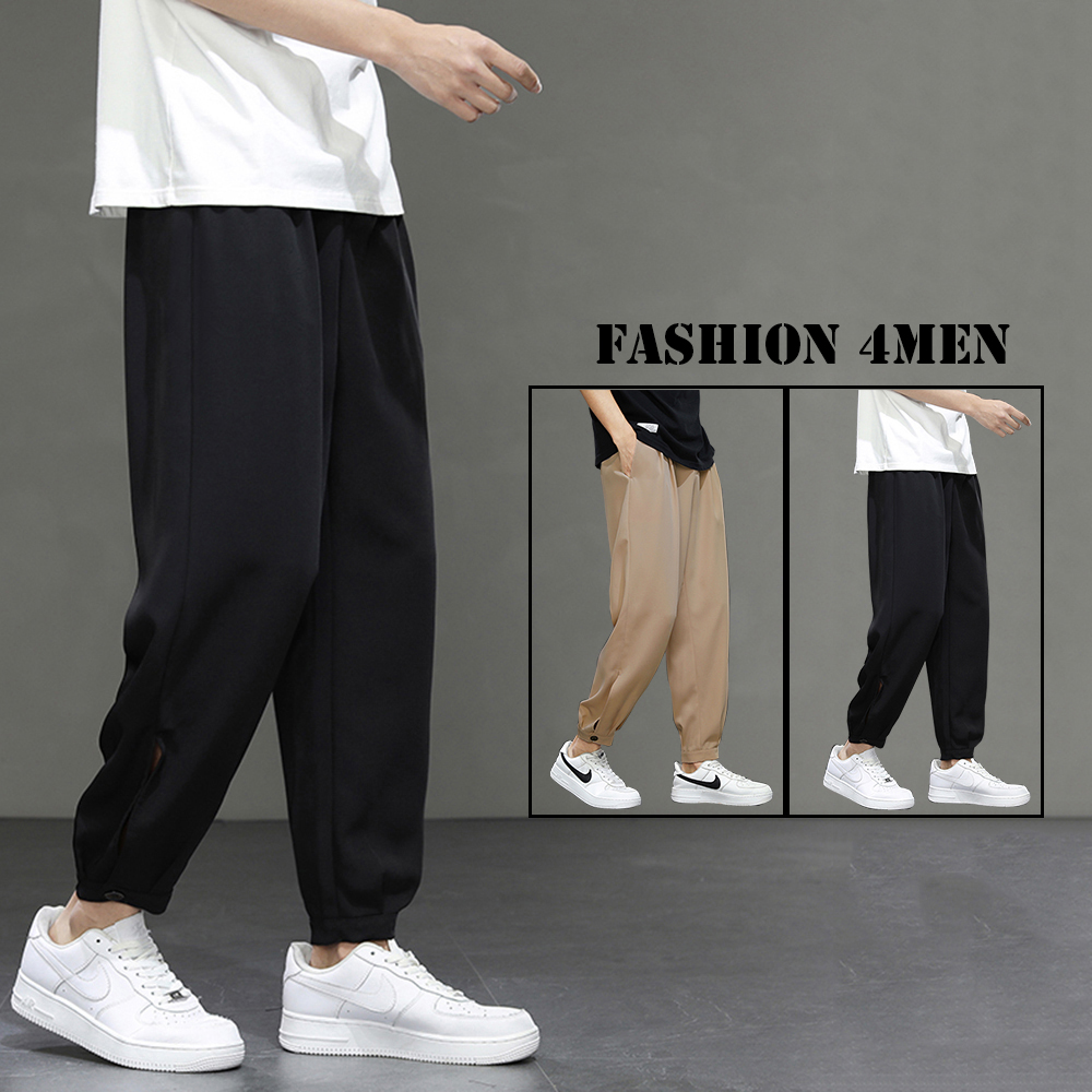 Quần Tây Âu Nam Phá Cách Cài Khuy Cúc Dưới Gấu Quần Bo Độc Đáo Cá Tính Chất Kaki Lụa Cao Cấp 4HER QUAN SM006