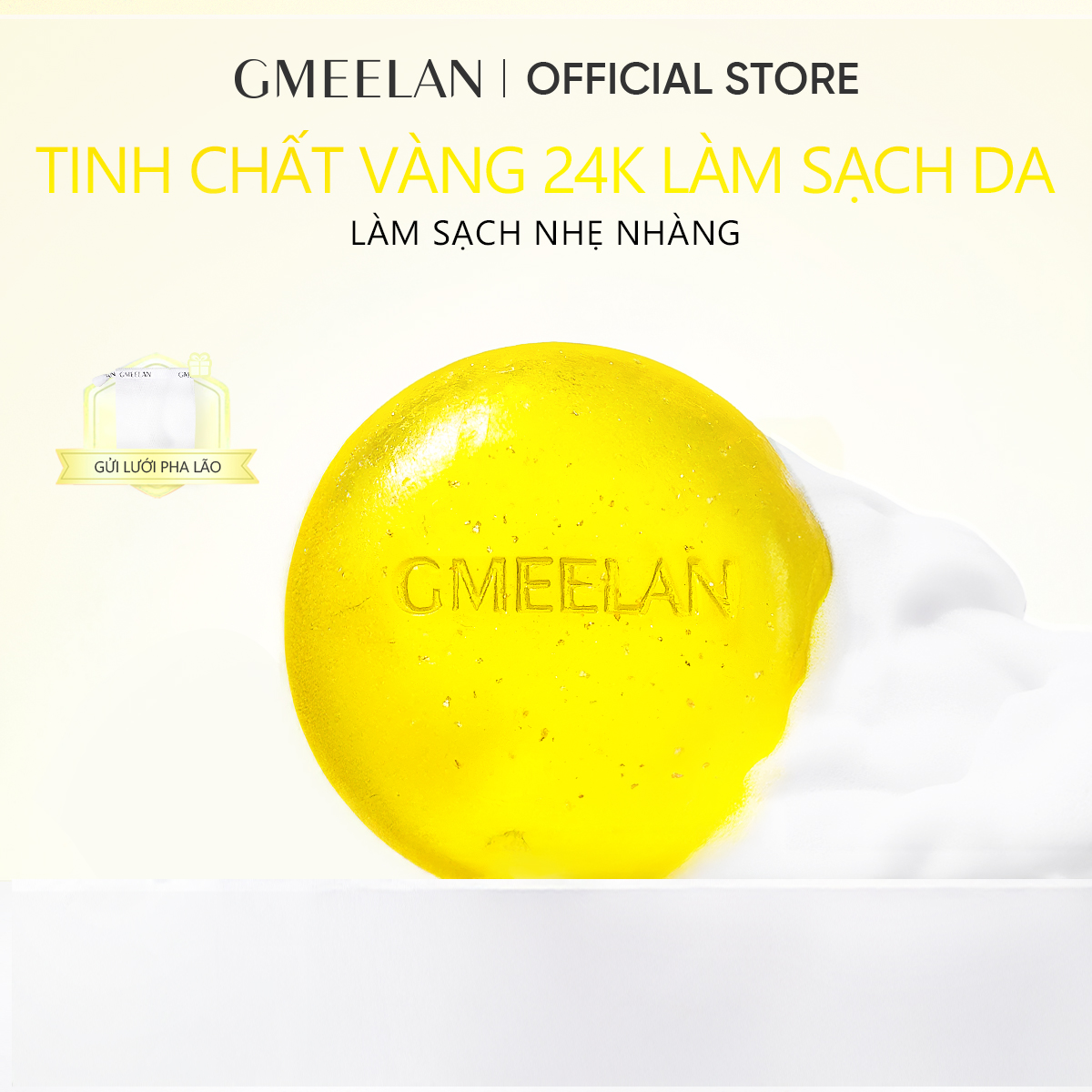 GMEELAN 3 5pcs xà bông trắng da 100g xà phòng handmade rửa mặt Anthocyanin Tea tree oil Gold leaf Soap