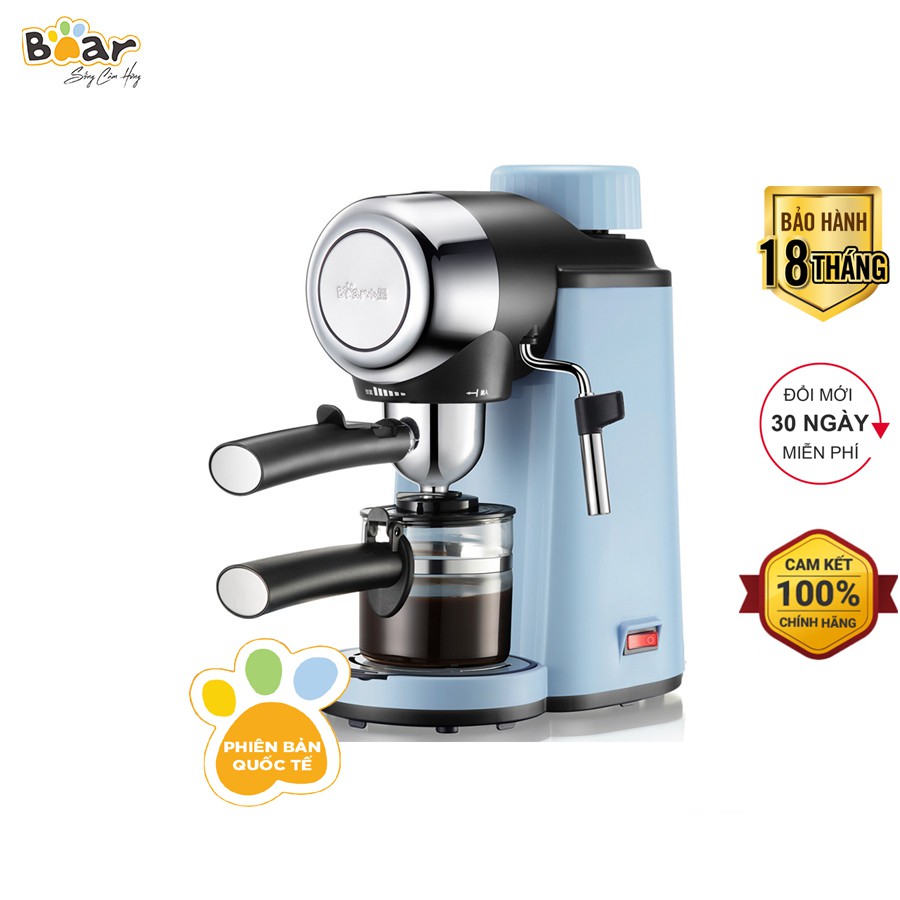 Máy Pha Cà Phê Espresso Bear Cf-B02v1 – Công Xuất 800w Giúp Làm Nóng Nhanh,Vòi Đánh Sữa Được Làm Từ Inox 304 Cho Độ Sáng Bóng Cao,Không Han Gỉ,Chịu Nhiệt Tốt.Vỏ Máy Làm Từ Nhựa Pp Bền Bỉ,Khó Nứt Vỡ,Không Mùi,An Toàn Cho Sức Khỏe.