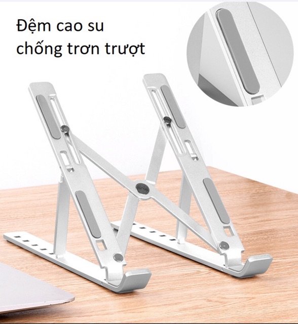️ Giá Đỡ LAPTOP ️ Bằng Nhôm cho MACBOOK, Laptop, iPad có thể gấp gọn điều chỉnh độ cao