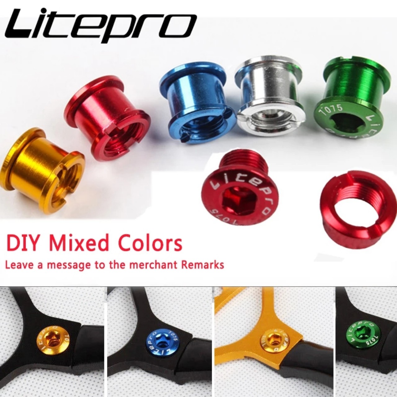 Bộ 5 ốc litepro vặn đĩa xe đạp