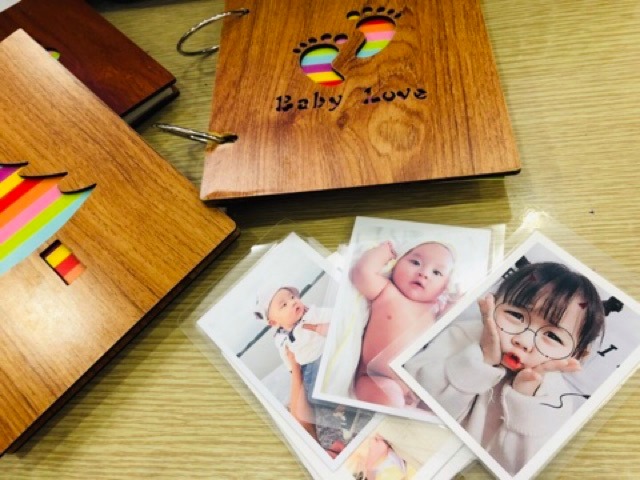 Combo 100 ảnh Ép plastic 6x9cm bao phai màu, bao đẹp + Album 100 tấm