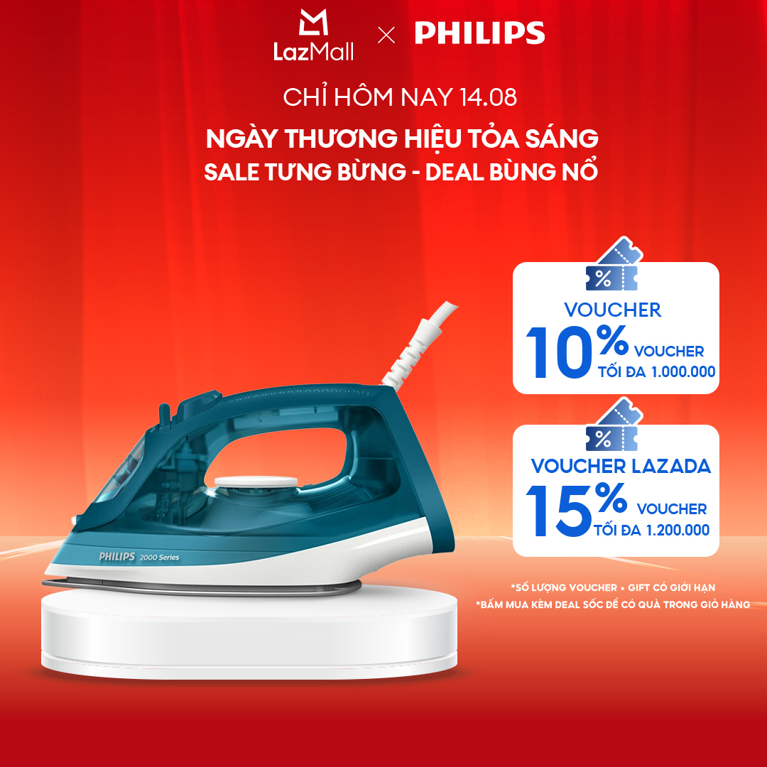 Bàn Ủi Hơi Nước Philips DST2030/90 | 2000W| mặt đế ceramic - Hàng Chính Hãng