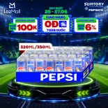 [SALE 15.6] Thùng Nước Ngọt Giải Khát Có Gaz Pepsi (320ml/lon hoặc 350ml/lon)