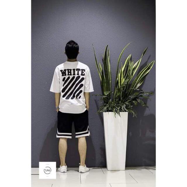Áo thun tay lửng nam nữ white có bigsize thun dày mịn cao cấp