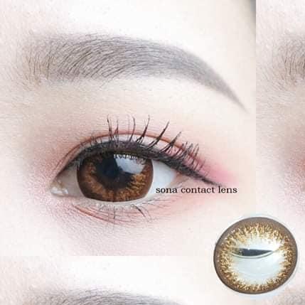 [HCM]lens nâu tự nhiên sử dụng 1 năm tặng kèm khây đựng