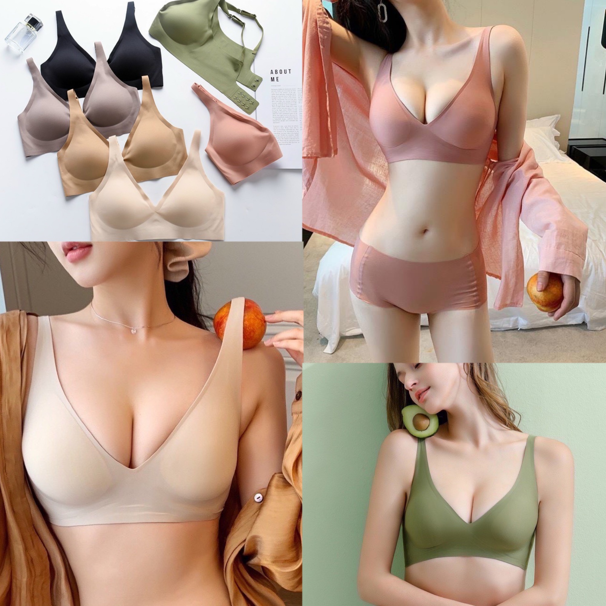 Áo ngực nữ đúc su non không gọng cao cấp, vải đúc nguyên khối TM00594QT