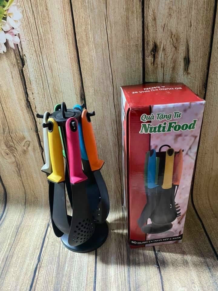 BỘ DỤNG CỤ NHÀ BẾP 6 MÓN BẰNG NHỰA quà khuyến mãi NutiFood