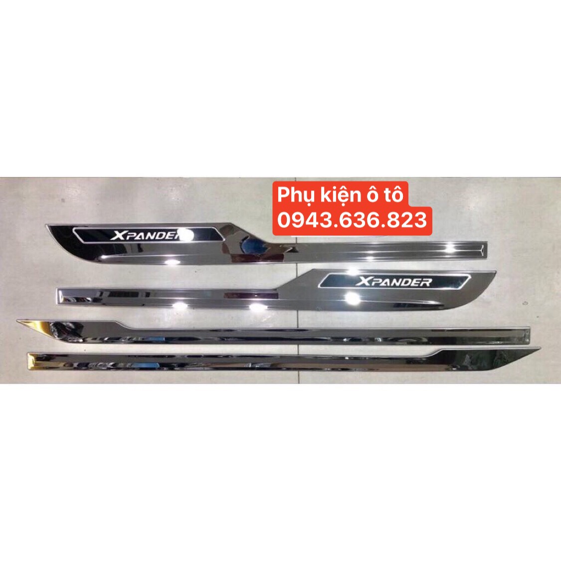 Nẹp sườn xpander, ốp sườn xe xpander 2018, 2019, 2020 mẫu inox cao cấp