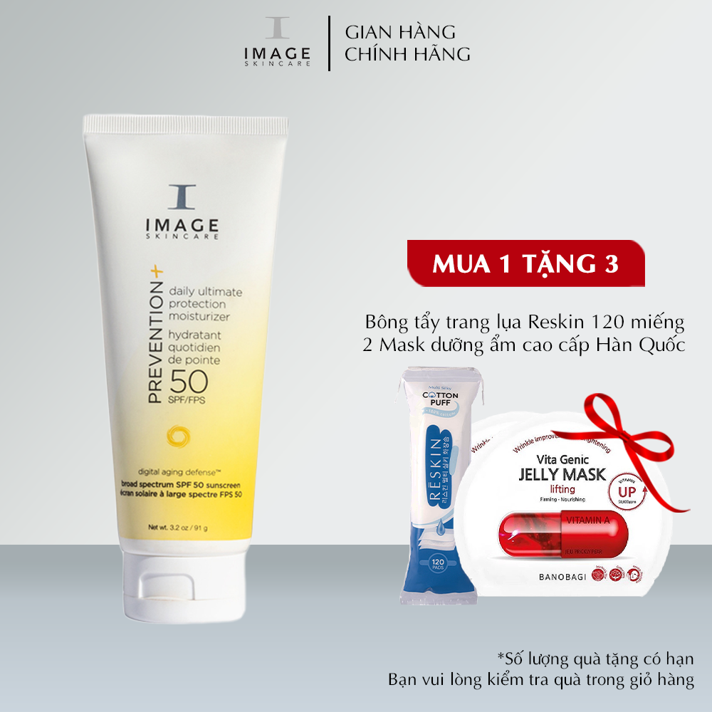 Kem chống nắng cho da hỗn hợp Image Skincare Prevention SPF50 Daily Ultimate Moisturizer 91g - Image Skincare Official Store