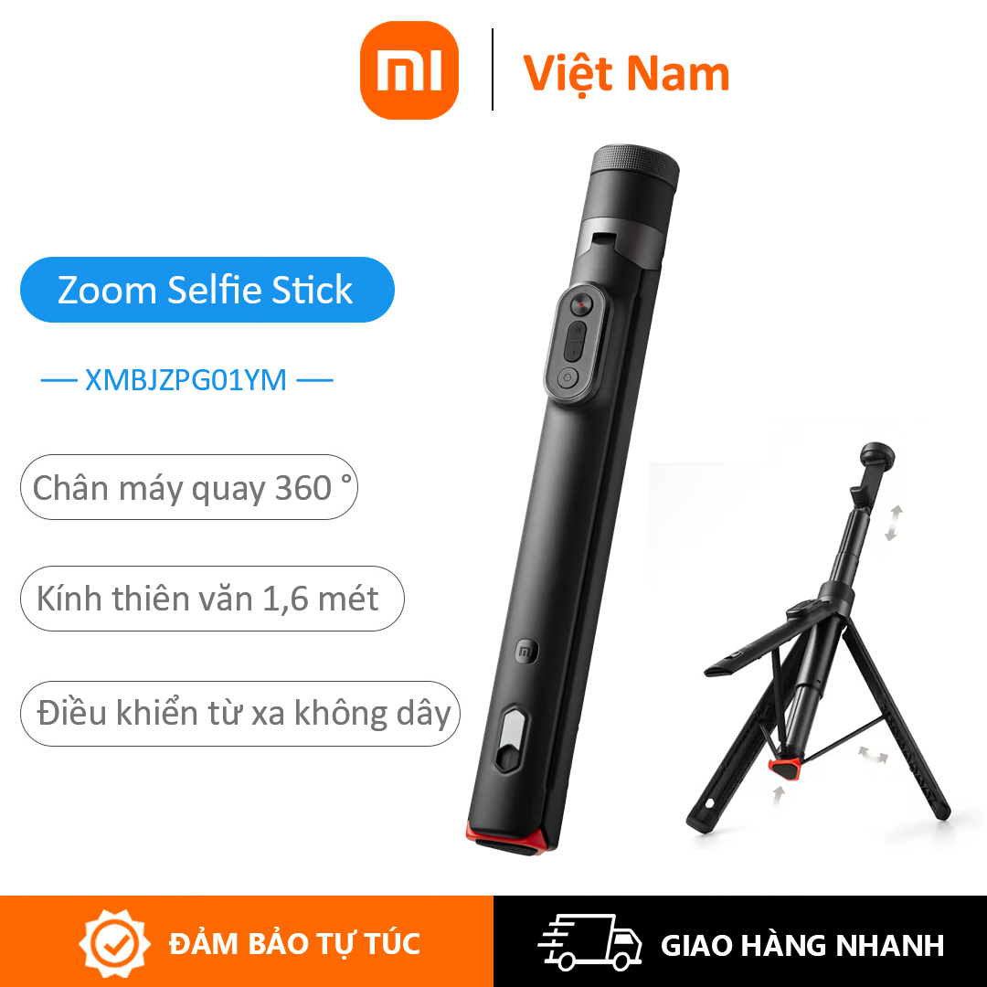  Xiaomi Zoom Selfie Stick 1.6M Telescopic không dây Bluetooth Remote 360 ° xoay gấp chân máy du lịch Live Selfie Stick cho điện thoại Xiaomi Redmi 
