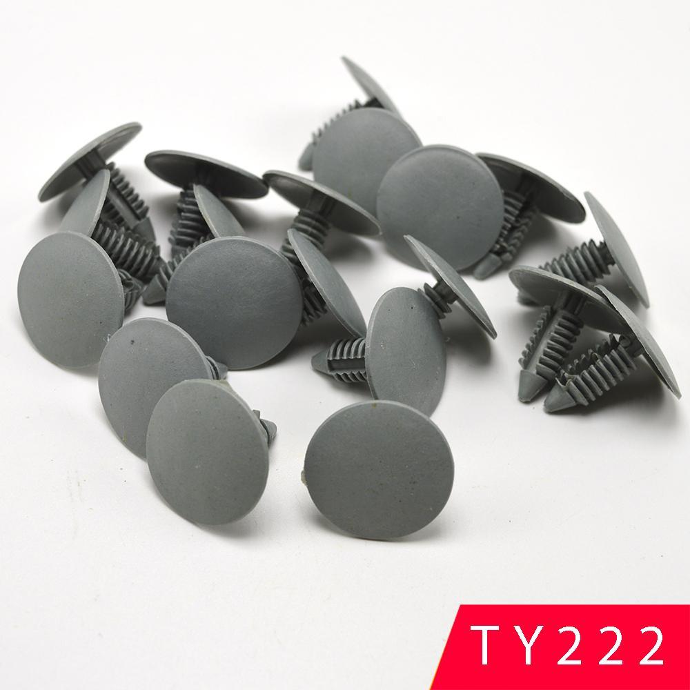 Chốt nhựa ô tô mã TY222, Loại 8mm màu xám. Bộ 20 cái chốt nhựa ô tô TY222