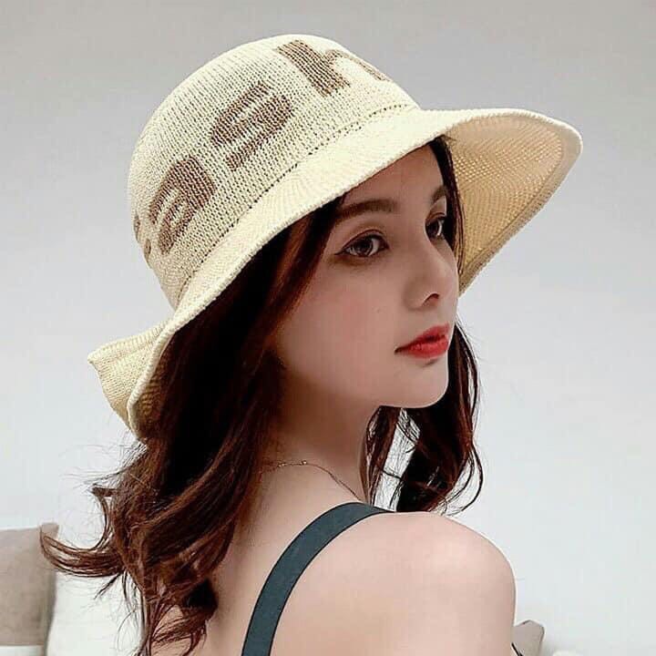Mũ cói, nón cói đi biển rộng vành Fasion siêu đẹp