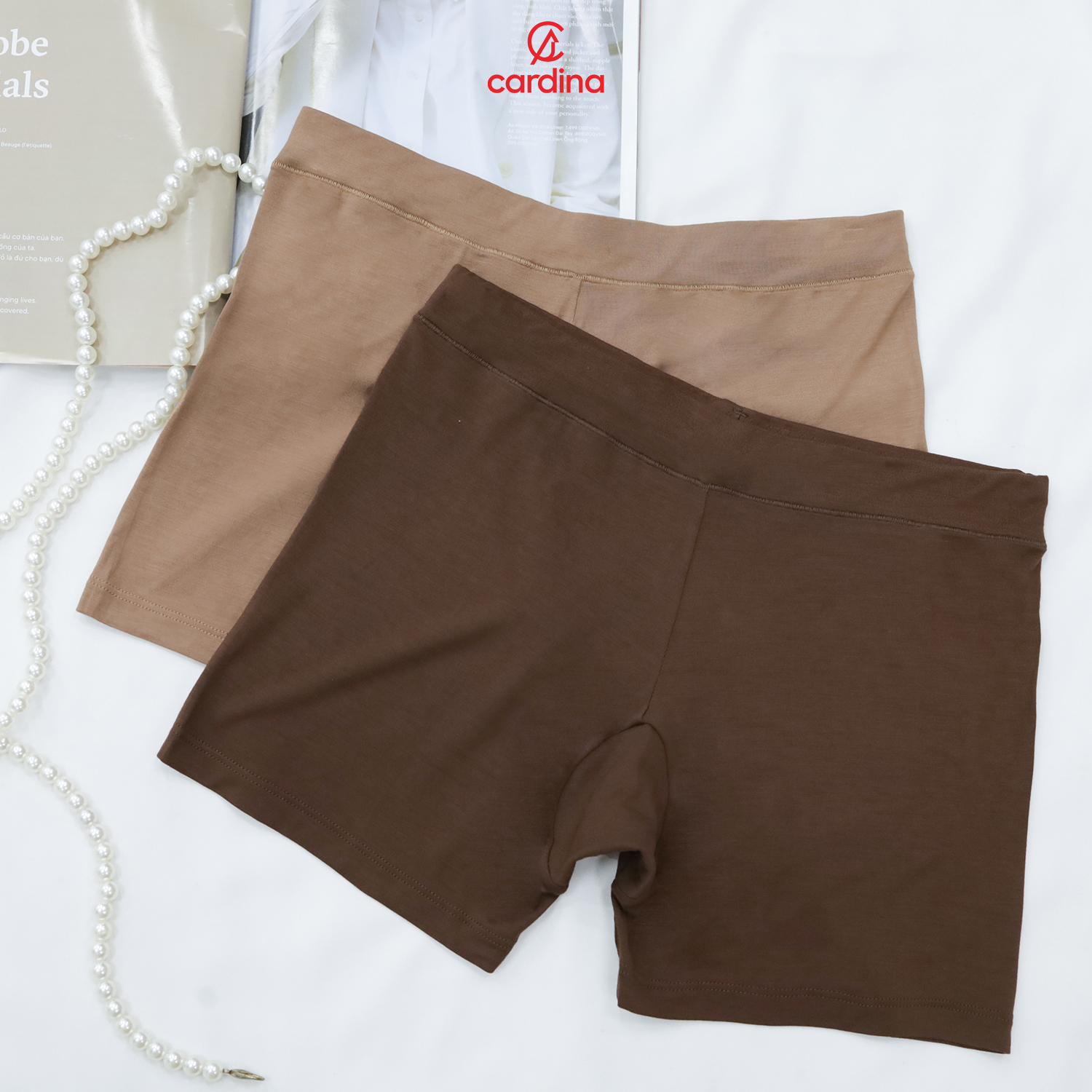 Set 2 quần lót CARDINA dáng đùi có ren free size kháng khuẩn quần bảo hộ thoáng mát 3QLF04 3QLF05