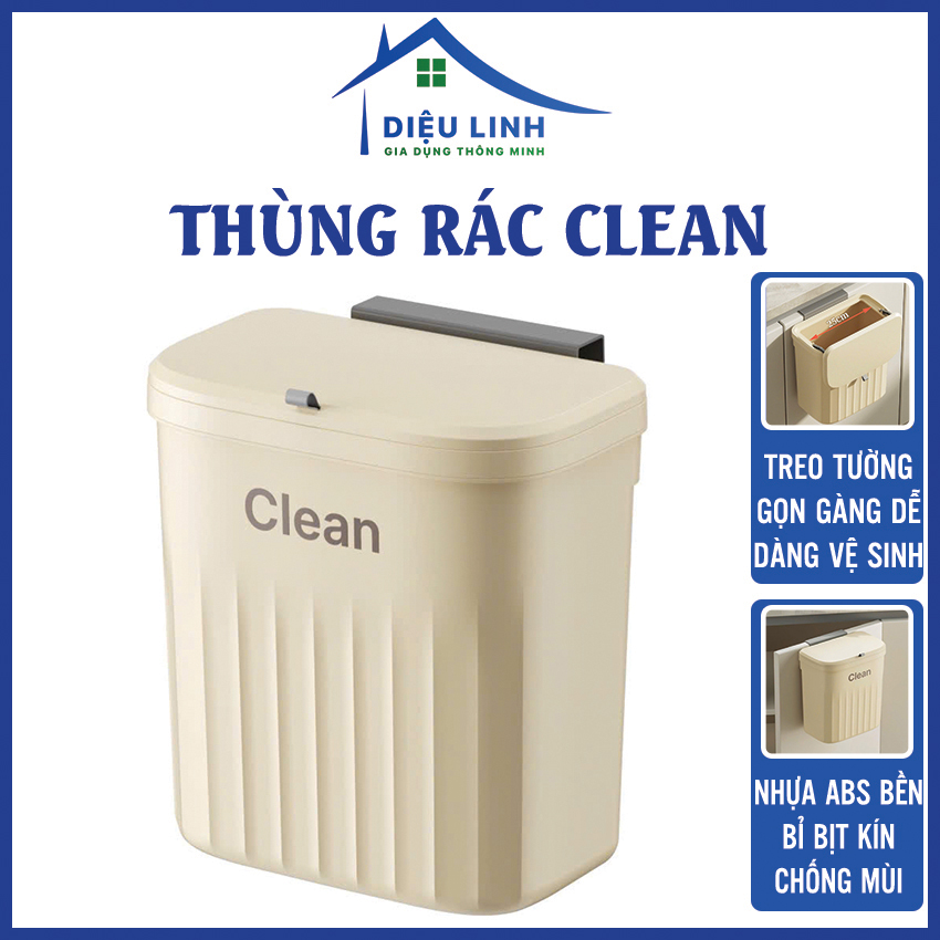  Thùng Rác Treo Tường Nhà Vệ Sinh Clean Lớn 25cm Có Nắp Treo Tủ Bếp Mini Để Bàn Phòng Ngủ Khách Ô Tô Văn Phòng Dieulinhshop 