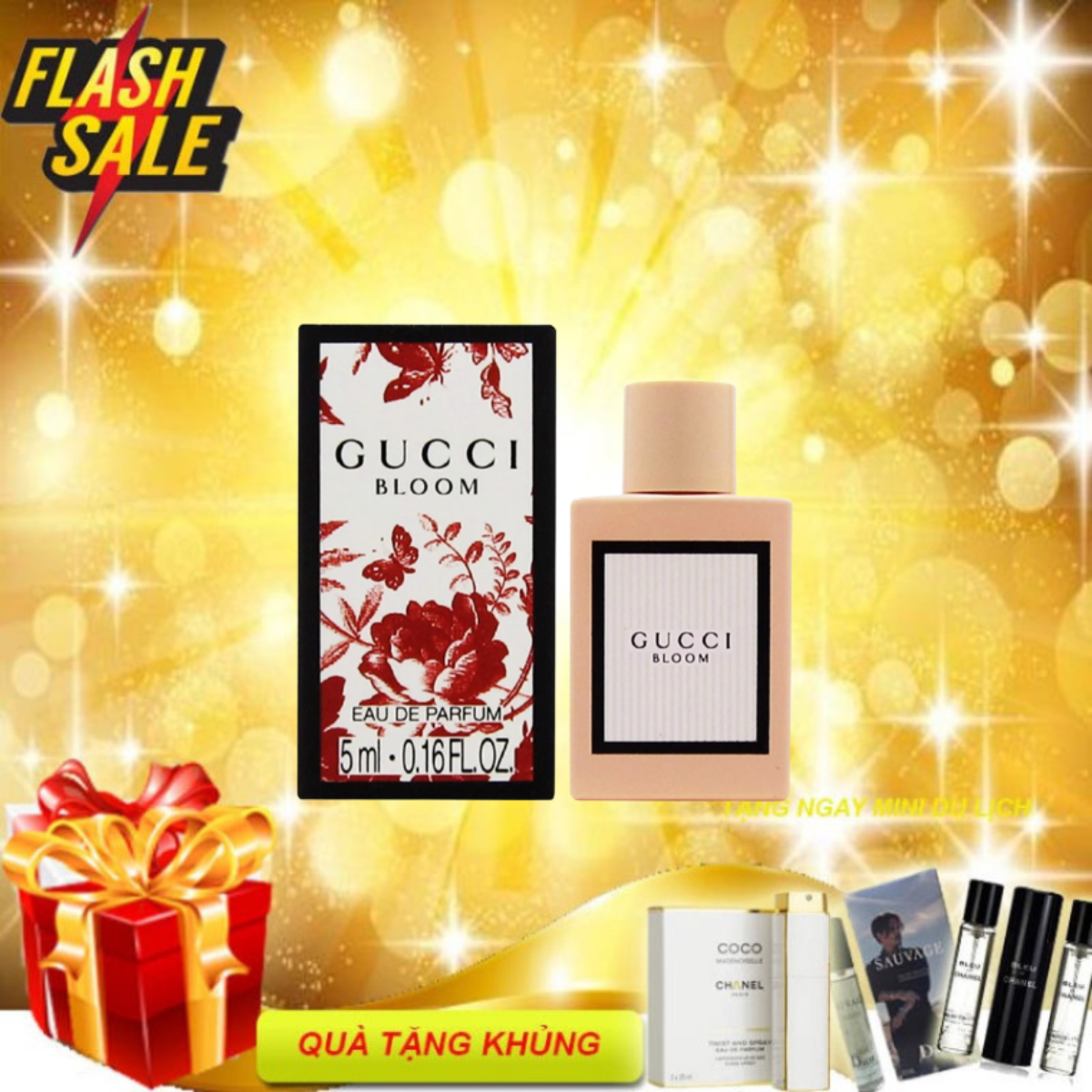  Nước hoa Gucci bloom mini chấm 5ml - Nước hoa nữ thơm lâu trên 8h - Nước hoa chính hãng 