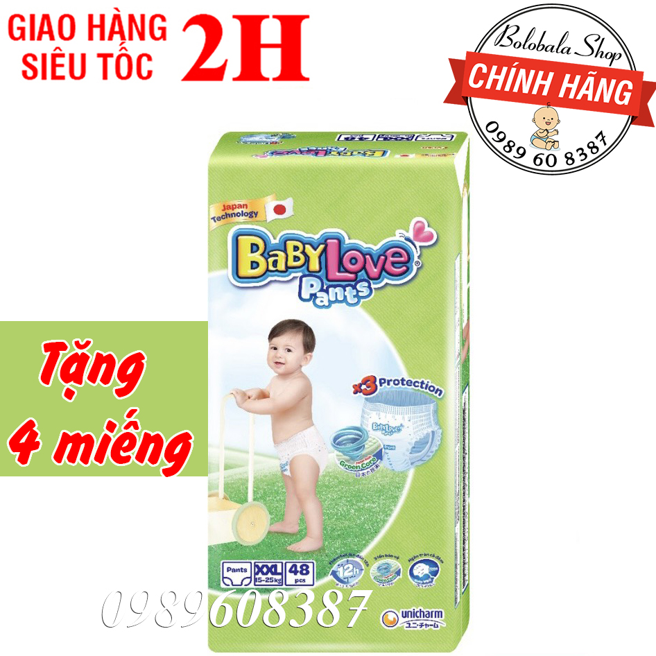 [HCM]Tã quần Baby Love M48/L48/XL48/XXL48 Babylove siêu mỏng siêu thấm