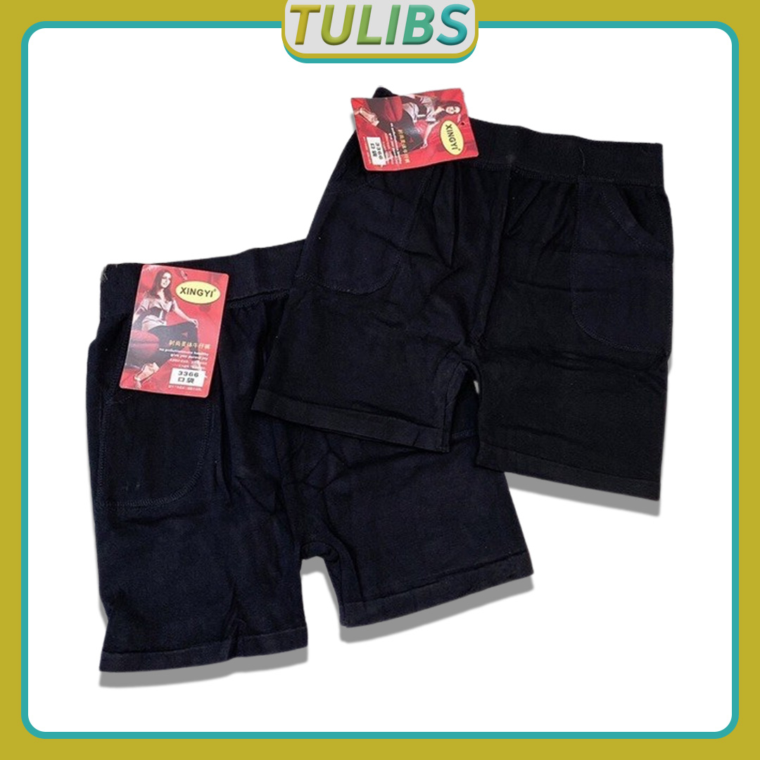 Quần legging đùi nữ có túi lưng cao bigsize mặc nhà thể thao mặc váy siêu co giãn 3366 - Tulibs