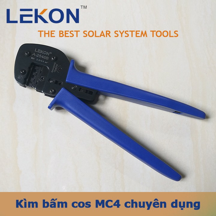 Kìm bấm cos MC4 LEKON A-2546B dùng cho hệ thống điện năng lượng mặt trời sản phẩm thiết kế cứng cáp, chắc tay
