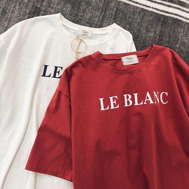 Áo thun tay lỡ form rộng le blanc hari0319