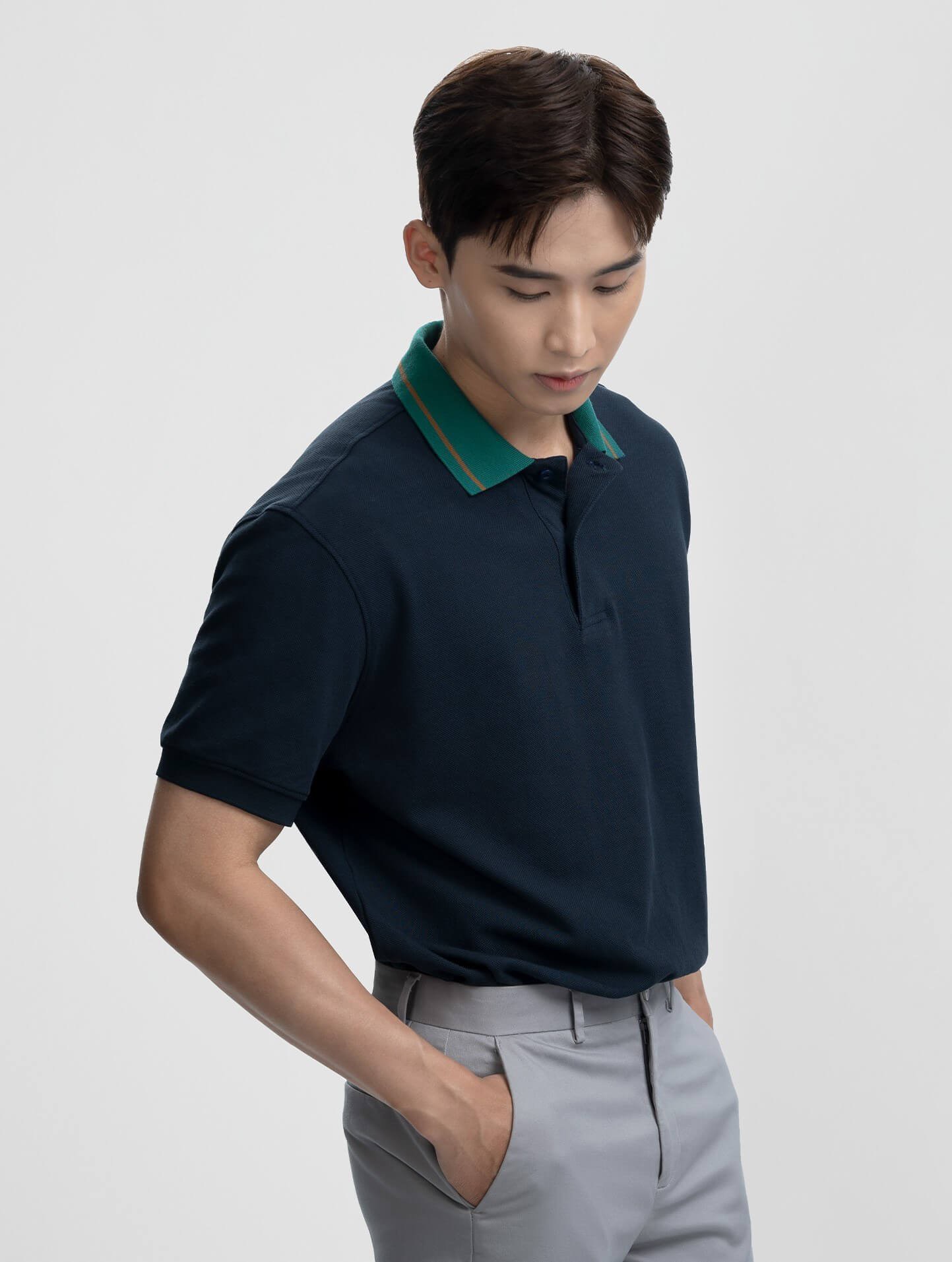 Áo Polo Nam Nữ Tay Ngắn Vải Thun Cá Sấu Màu Xanh Đen Đủ Size S - XXL, Áo Polo Unisex